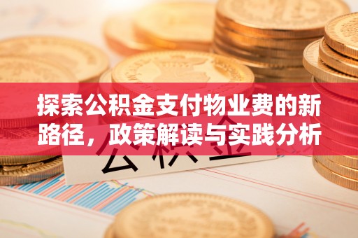 金塔探索公积金支付物业费的新路径，政策解读与实践分析