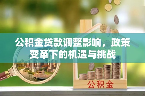 金塔公积金贷款调整影响，政策变革下的机遇与挑战
