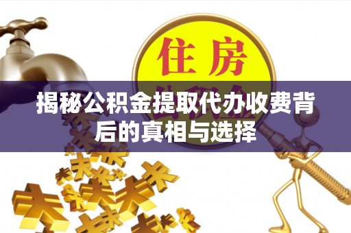 金塔揭秘公积金提取代办收费背后的真相与选择