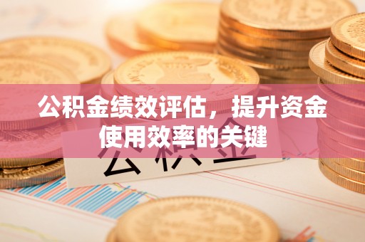 金塔公积金绩效评估，提升资金使用效率的关键