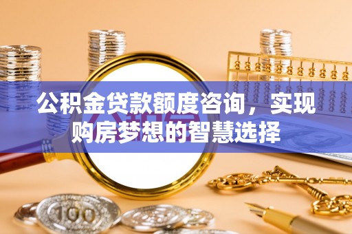金塔公积金贷款额度咨询，实现购房梦想的智慧选择