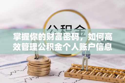 金塔掌握你的财富密码，如何高效管理公积金个人账户信息