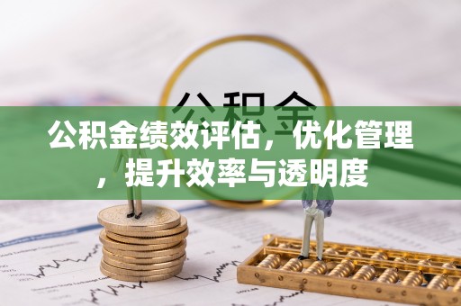 金塔公积金绩效评估，优化管理，提升效率与透明度
