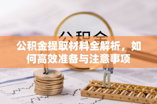 金塔公积金提取材料全解析，如何高效准备与注意事项