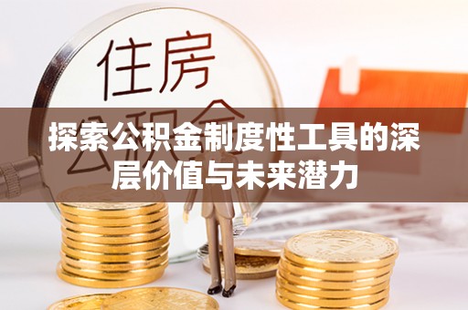 金塔探索公积金制度性工具的深层价值与未来潜力