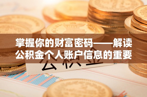 金塔掌握你的财富密码——解读公积金个人账户信息的重要性