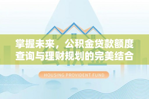 金塔掌握未来，公积金贷款额度查询与理财规划的完美结合