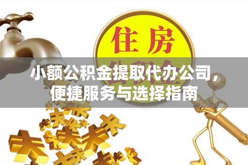 金塔小额公积金提取代办公司，便捷服务与选择指南