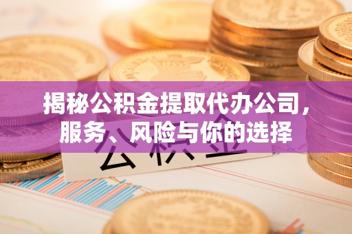 金塔揭秘公积金提取代办公司，服务、风险与你的选择