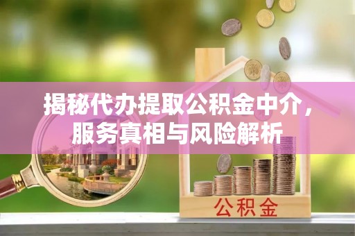 金塔揭秘代办提取公积金中介，服务真相与风险解析
