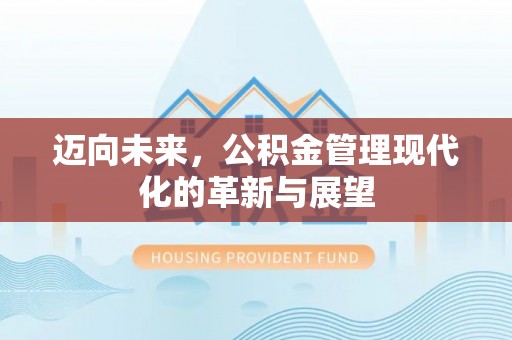 金塔迈向未来，公积金管理现代化的革新与展望