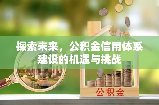 金塔探索未来，公积金信用体系建设的机遇与挑战