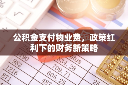 金塔公积金支付物业费，政策红利下的财务新策略
