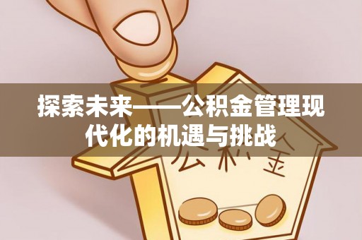 金塔探索未来——公积金管理现代化的机遇与挑战