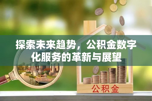 金塔探索未来趋势，公积金数字化服务的革新与展望