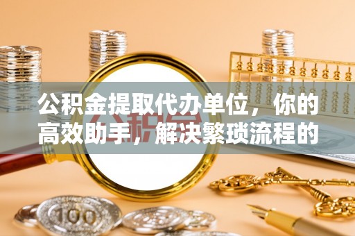 金塔公积金提取代办单位，你的高效助手，解决繁琐流程的不二之选